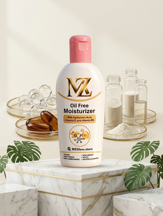 MZ Oil Free Moisturizer – With Hyaluronic Acid, Vitamin E & Pro-Vitamin B5