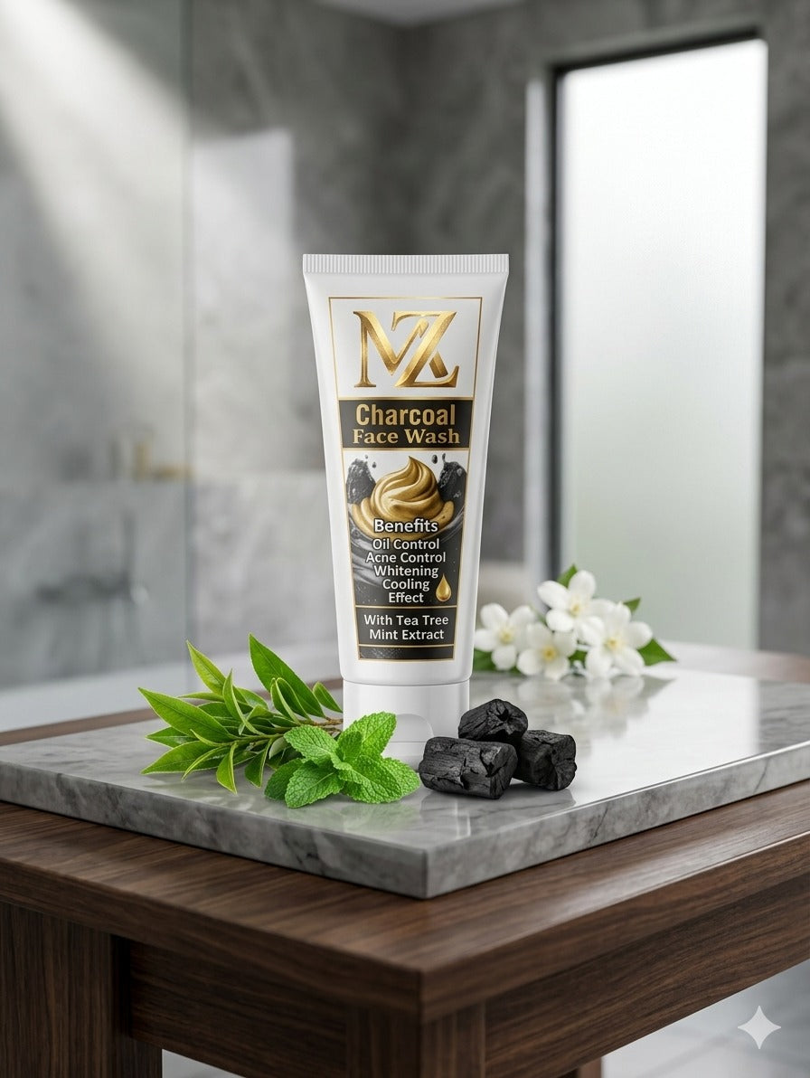 MZ Charcoal Face Wash – Deep Detox & Instant Freshness