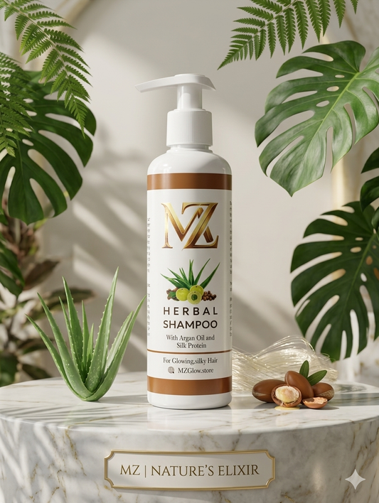 MZ Herbal Shampoo – Nature’s Elixir for Glowing Hair