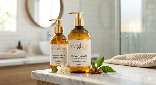 MZ Glow Hair Care Duo - Hydrating Shampoo & Nourishing Oil