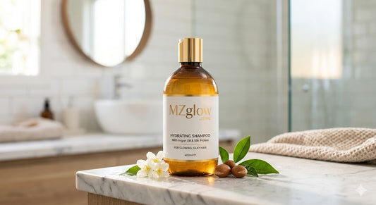MZ Glow Hydrating Shampoo with Argan Oil & Silk Protein (400ml)