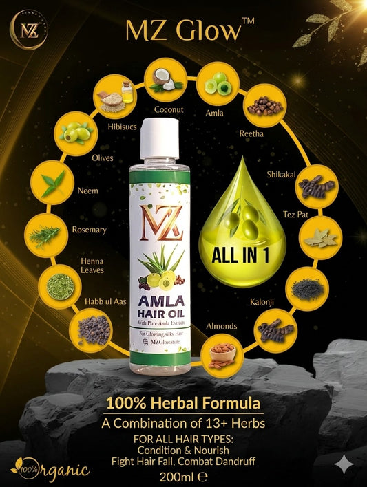 MZ Amla Hair Oil – Pure Amla Extracts for Strong, Silky & Glowing Hair